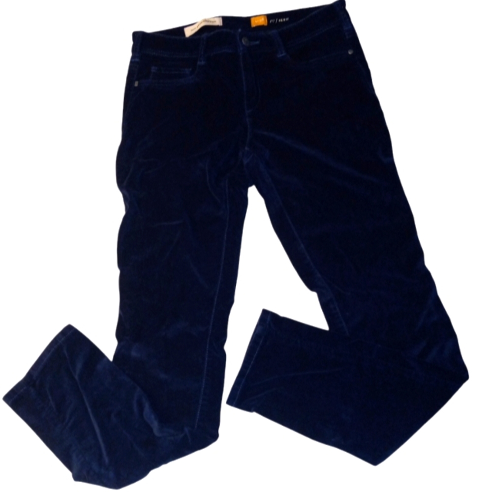 Pilcro 28 Navy velvet women's pants